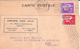 TYPE PAIX N° 281/283 SUR CARTE COMMERCIALE DE PARIS / 30.11.34 POUR LA SUISSE - 1932-39 Peace