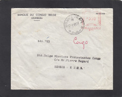 BANQUE DU CONGO BELGE,USUMBURA.LETTRE AVEC EMA POUR KIGALI,RUANDA.1961. - Sonstige & Ohne Zuordnung