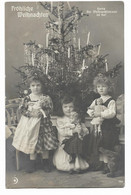 Y23307/ Weihnachten Mädchen Mit Puppen Tolle Foto AK 1909 - Sin Clasificación