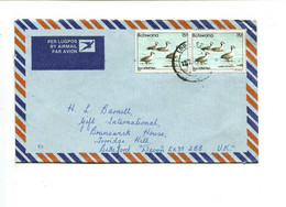 BOTSWANA - Affranchissement Sur Lettres - Oiseaux / Canard Red Billed Teal - Eenden