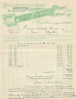 F72/ FactureJules Piérard Manufacture De Cravate Bruxelles 1906 > Debeeck - Moreau Ellezelles - Textilos & Vestidos