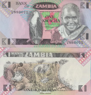 Sambia Pick-Nr: 23b Bankfrisch 1988 1 Kwacha - Zambie