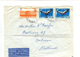 CONGO  - Affranchissement Sur Lettre Par Avion - Oiseaux - Other & Unclassified