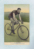 CPA Cyclisme Édition J. Boldo, JACQUARD Sur Bicyclette "La Française", Pneus Hutchinson. Référence 28. - Ciclismo