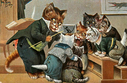 Chats Humanisés * CPA Illustrateur Arthur THIELE T.S.N. Série 962 * école Professeur * Chat Cat Cats Katze Humanisé - Cats