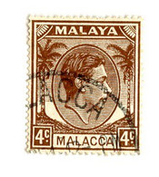 10502 Malacca 1949 Scott # 6 Used OFFERS WELCOME! - Malacca