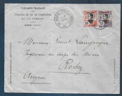 MONG TSEU CHINE -Enveloppe Pour La France  1911 - Covers & Documents
