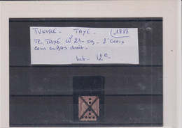 TUNISIE-TAXE-N°21- OB- 2ème Choix Coin En Bas Droit  1888 - Gebruikt
