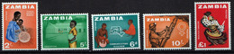 ZAMBIE - Education, Vannerie, Communications, Mine De Cuivre, Danse - MNH - Zambia (1965-...)