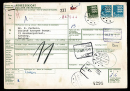 DANEMARK DENEMARK Bulletin Expédition Colis CP2 1975 Pour Belgique - Pacchi Postali