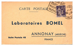 France Oblitérations Mécaniques Flammes Daguin - Carte - Maschinenstempel (Werbestempel)