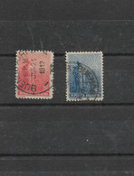 ARGENTINA 1911 SET OF 2 VALUES FARMER USED 5 CENTS RED + 12C BLUE  MICHEL 154 -155 SCOTT 177 - 178 - Usados