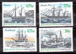 Groenlandia Serie Nº Yvert 386/89 ** BARCOS (SHIPS) - Ungebraucht