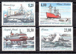 Groenlandia Serie Nº Yvert 420/23 ** BARCOS (SHIPS) - Ungebraucht