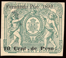 Fernando Poo - Edi * 47F - 1899 - Póliza - 10cts. S. 25cts. Verde - Sin Sobrecarga "Correos" - Fernando Po