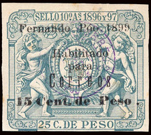 Fernando Poo - Edi O 47G - 1899 - Póliza - 15cts. S. 25cts. Verde - Fernando Po