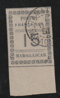 Madagascar N 10 Oblitéré Bord De Feuille Signé Brun - Oblitérés