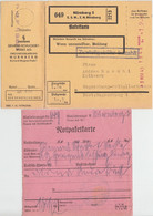 DR - Nürnberg 1943 Paketkarte+Notpaketkarte Selbstbucher Siemens N. Regensburg - Marcofilie - EMA (Print Machine)
