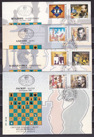 Yugoslavia 1995 World Chess Champions FDC - Lettres & Documents