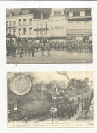 Cp, Reproduction, événement, GREVES , 1904 ,1910 , LOT DE 2 CARTES POSTALES - Streiks