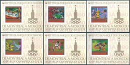 C3812 Comores Comoros Moscow Olympics Sport De Luxe Sheets Full Set Imperf MNH - Summer 1980: Moscow
