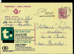 Publibel Obl. N° 2618 ( SNCB - Chemins De Fer - Carte D'abonement) Obl. BXL 1974 + Flamme Dauphin (Zoo D'Anvers) - Publibels