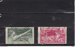 Yvert 183 184 Cancel Paris 1924 Olympic Games Olympics FRANCE Used - Sommer 1924: Paris