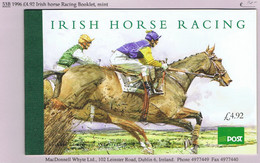 Ireland Equestrian 1996 Irish Horse Racing €4.92 Booklet Complete Mint - Markenheftchen