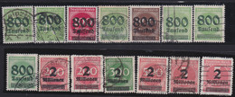 Deutsches Reich   .    Michel   .   301A/312B (ohne 307A)    .    O    .   Gestempelt   .    /    .   Cancelled - Used Stamps