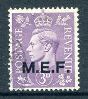 British Occ. Italian Colonies - M.E.F. - 1943-47 KGVI - 3d Pale Violet Used (SG M14) - Occ. Britanique MEF