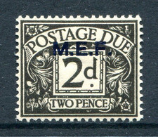 British Occ. Italian Colonies - M.E.F. - 1942 KGVI - Postage Dues - 2d Agate LHM (SG MD3) - Britse Bezetting MEF