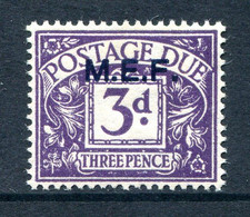 British Occ. Italian Colonies - M.E.F. - 1942 KGVI - Postage Dues - 3d Violet LHM (SG MD4) - Britische Bes. MeF