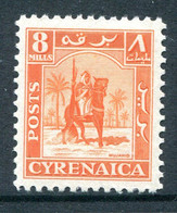 British Occ. Italian Colonies - Cyrenacia - 1950 Mounted Warrior - 8m Orange LHM (SG 141) - Cirenaica