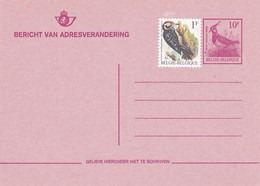 B01-396 Belgique CEP 27 N - Carte Entier Postal  1984 - COB Vierge - Série Oiseau - Avis De Changement Adresse - Avviso Cambiamento Indirizzo