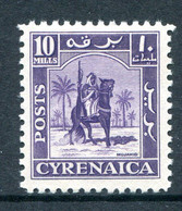 British Occ. Italian Colonies - Cyrenacia - 1950 Mounted Warrior - 10m Violet LHM (SG 142) - Cirenaica