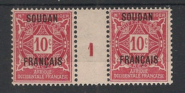 SOUDAN - 1921 - Taxe TT N°Yv. 2 - 10c Rouge - Paire Millésimée 1 - Neuf * / MH VF - Nuovi