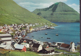 Faroe Islands PPC Fuglafjørdur Largest Village On Eysturoy TÓRSHAVN 1976 To Denmark (2 Scans) - Islas Feroe