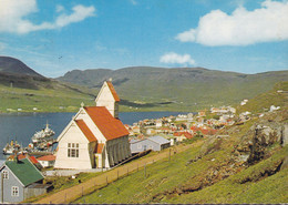 Faroe Islands PPC Vorläufer (Denmark Used Abroad) Tvøroyri Village On Suduroy Brotype VAGUR 1974 BRØNSHØJ Denmark - Féroé (Iles)