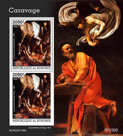 Burundi 2022, Art, Caravaggio, Horse, BF - Unused Stamps