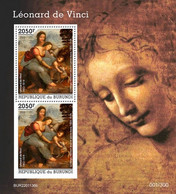 Burundi 2022, Art, Leonardo III, BF - Unused Stamps