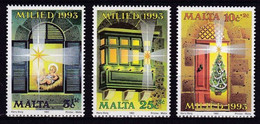 1993 Malta,** Mi: 917-919 / Y&T:  896-898. Natale / Christmas / Navidad / Weihnachten / Milied. - Malte