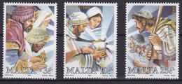 1991 Malta,** Mi: 868-870 / Y&T:  847-849. Natale / Christmas / Navidad / Weihnachten / Milied. - Malte