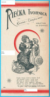 RIECKA TVORNICA ZA KAKAO I COKOLADU (Rijeka) Croatia Old Flyer 1900s * 1st Croatian Chocolate * Croatie Kroatien Croazia - Chocolat