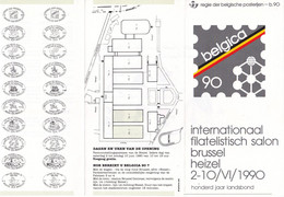 B01-396 Document Poste Souvenir 2350 Liaison Postale Européenne Innsbruck-Malines émission Commune Belgica 1990 - 1981-90