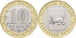 Russia 10 Rubles. 2016 (Bi-Metallic. Coin. Unc) Irkutsk Region - Russia