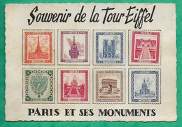 SOUVENIR DE LA TOUR EIFFEL PARIS ET SES MONUMENTS VIGNETTES FRANCE - Other & Unclassified