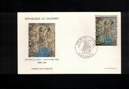 Dahomey 1968 Baptism Of Christ By Painter Foujita FDC - Tableaux