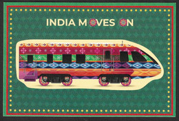 India 2022 Means Of Transport, Train , Railway,  Metro Lines Fastest, Postcard , MNH (**) Inde Indien - Covers & Documents