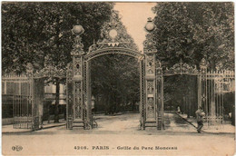 61me 544 CPA - PARIS - GRILLE DU PARC MONCEAU - Parken, Tuinen
