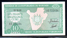 659-Burundi 10fr 1991 AS722 - Burundi